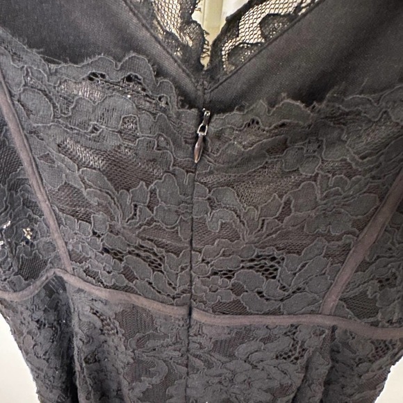 Tobi Women’s Black Lace Prom Formal Maxi Slip Dress High Slit - Picture 5 of 9